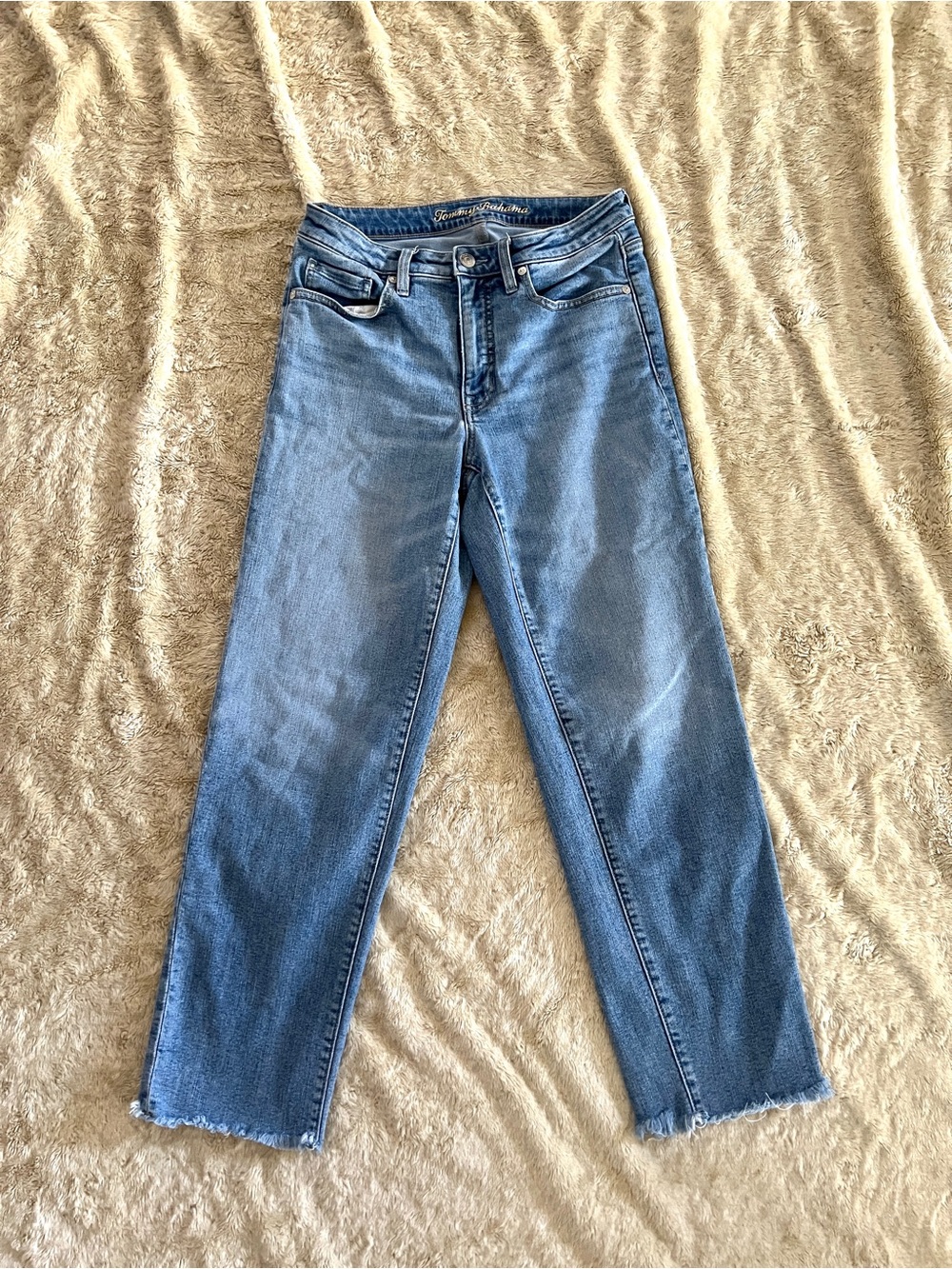 TOMMY BAHAMA Woman's Blue High Rise Crop Straight Jeans Size 4